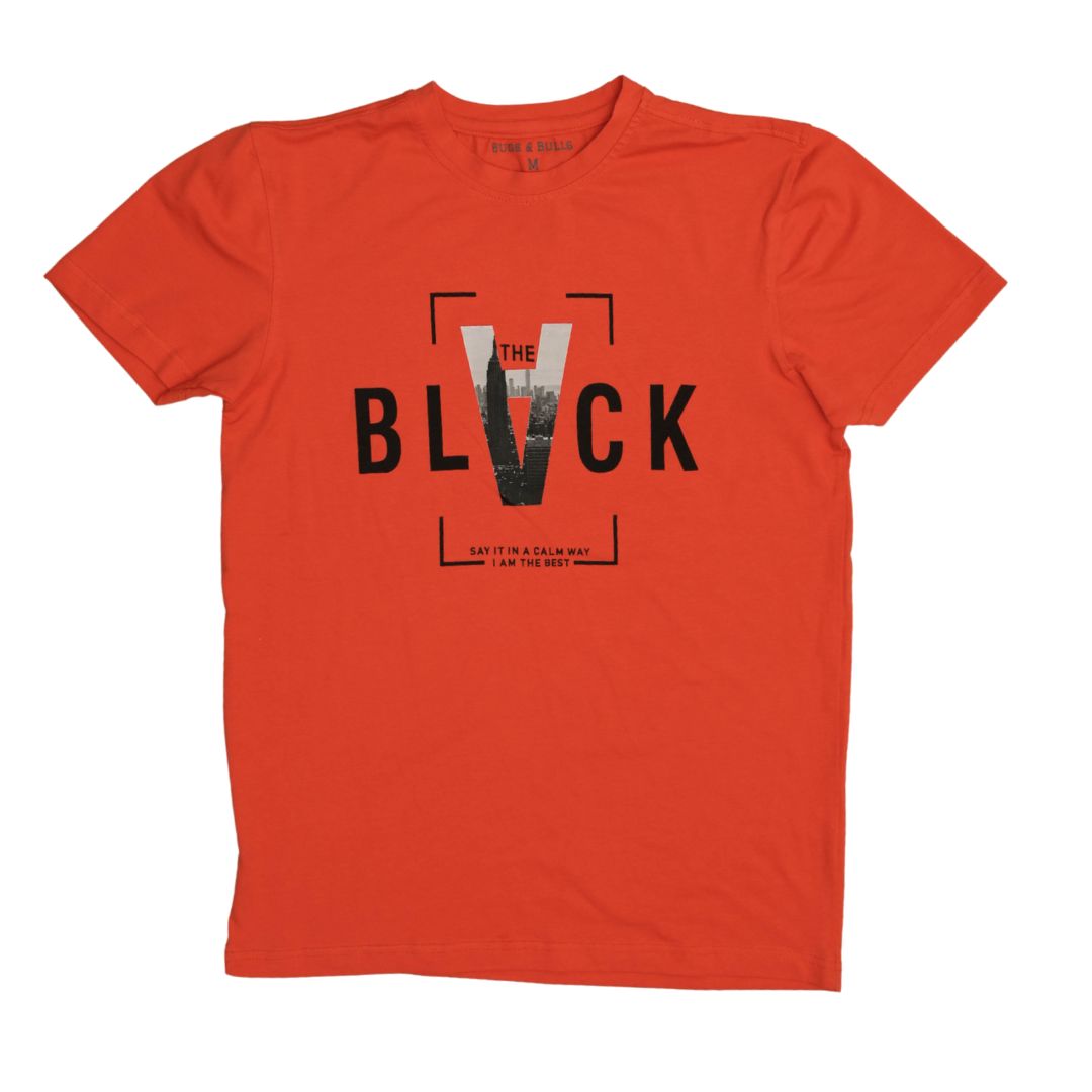 The BLVCK V Typography Graphic Printed T-shirt