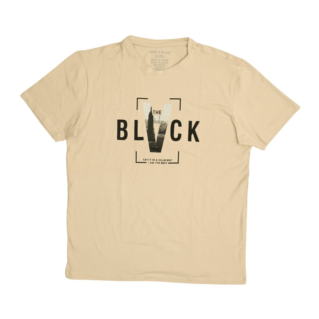The BLVCK V Typography Graphic Printed T-shirt