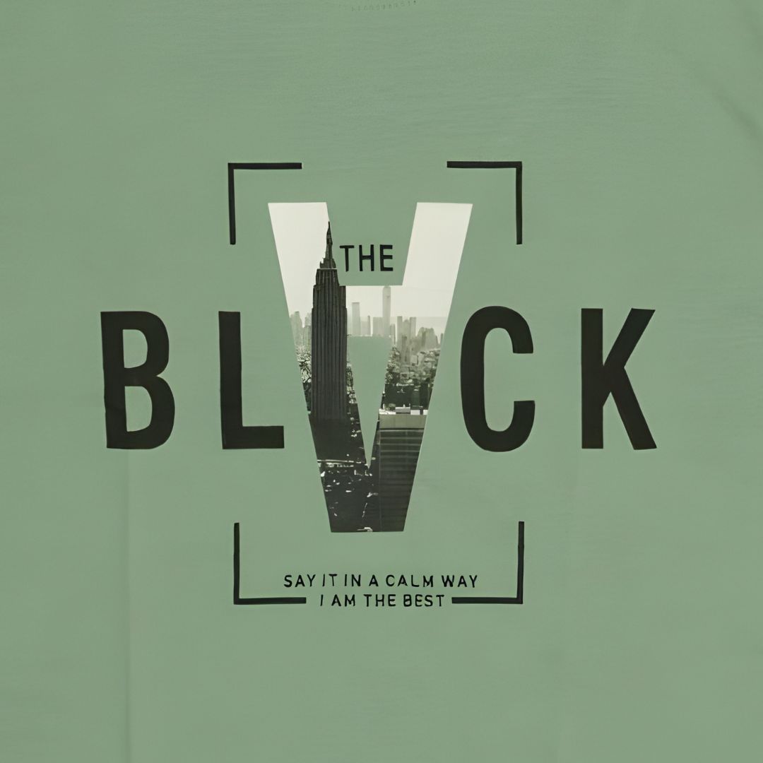 modern typography printed t shirt men