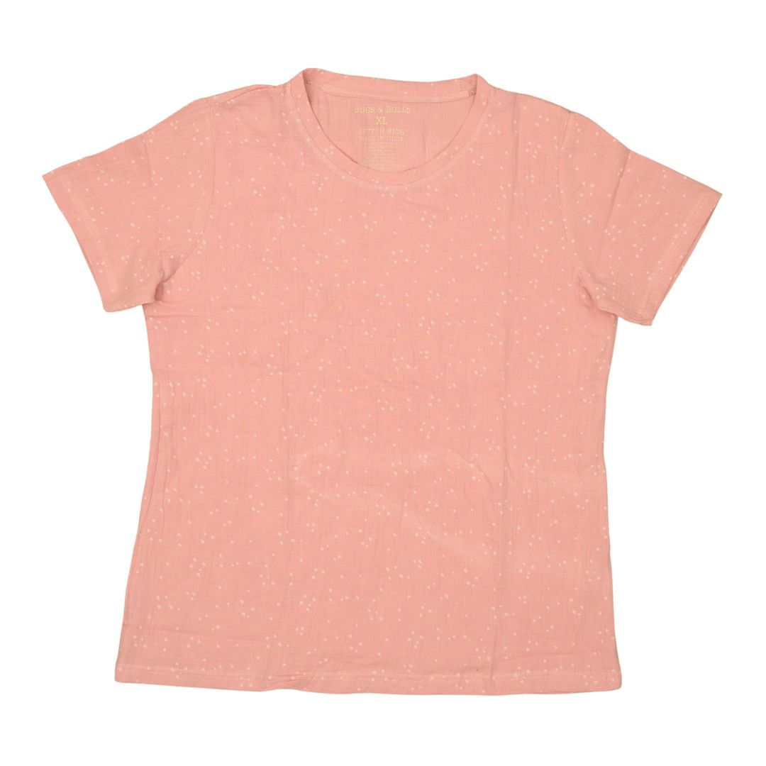 Soft Blush Women’s Minimal Dot Print T-shirt