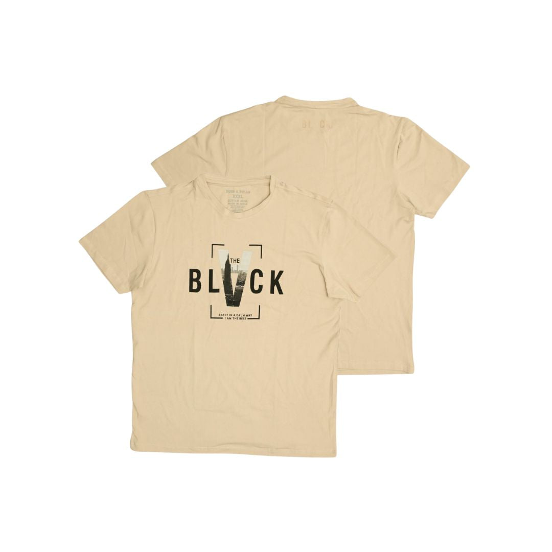 The BLVCK V Typography Graphic Printed T-shirt