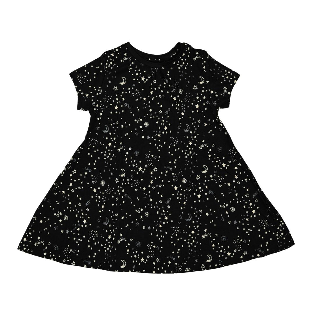 Galaxy Print Flared Dress for Kids