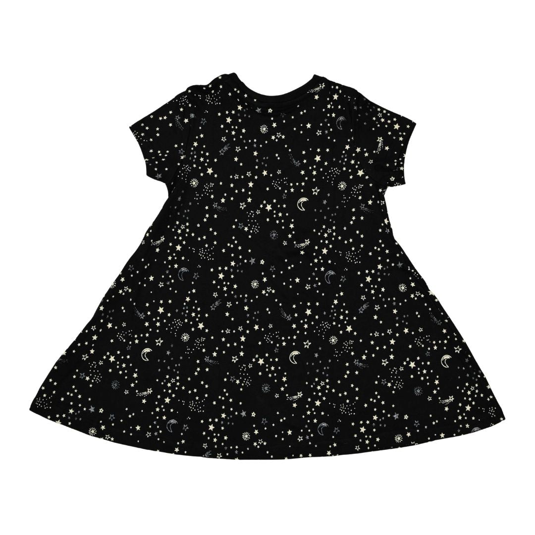 Galaxy Print Flared Dress for Kids