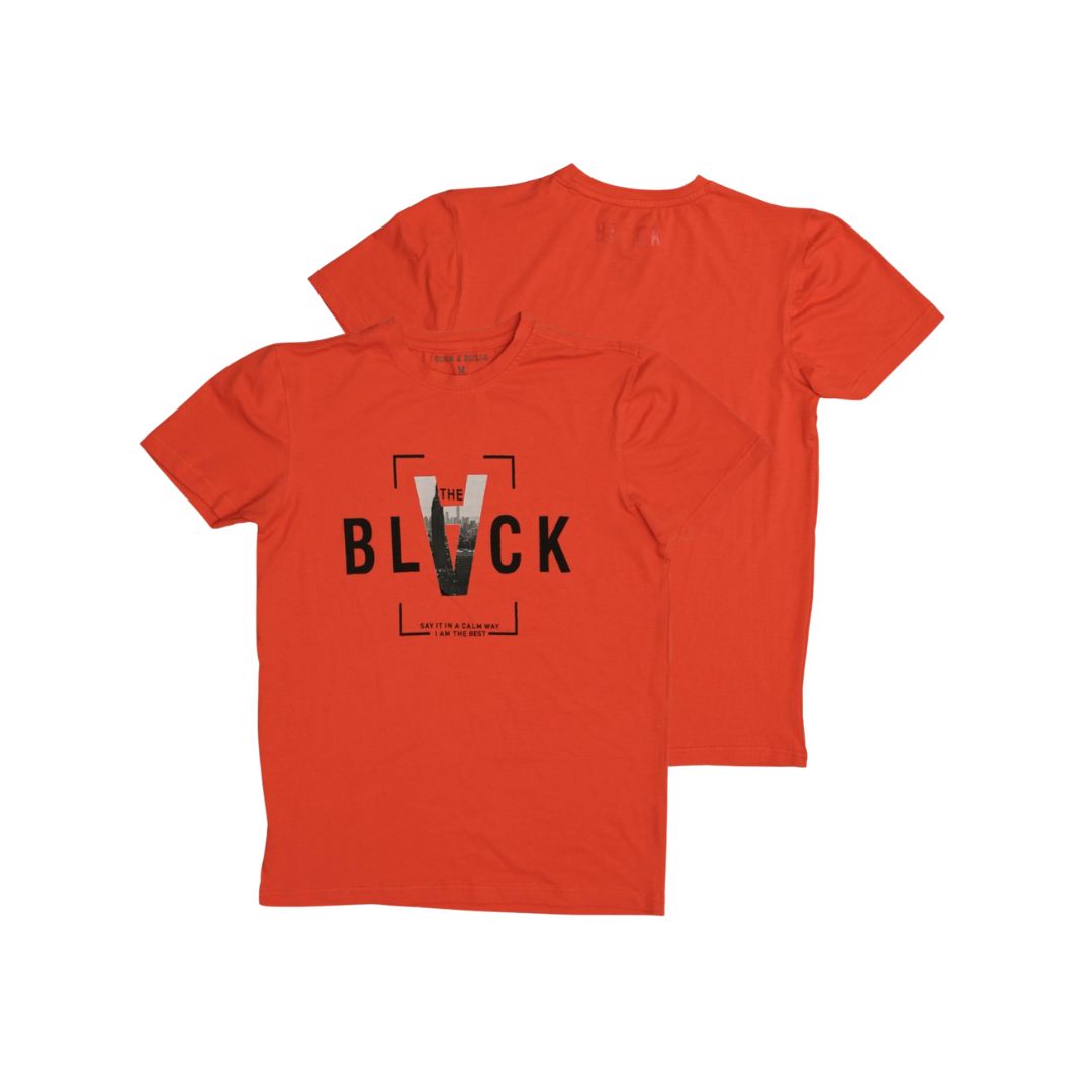 The BLVCK V Typography Graphic Printed T-shirt