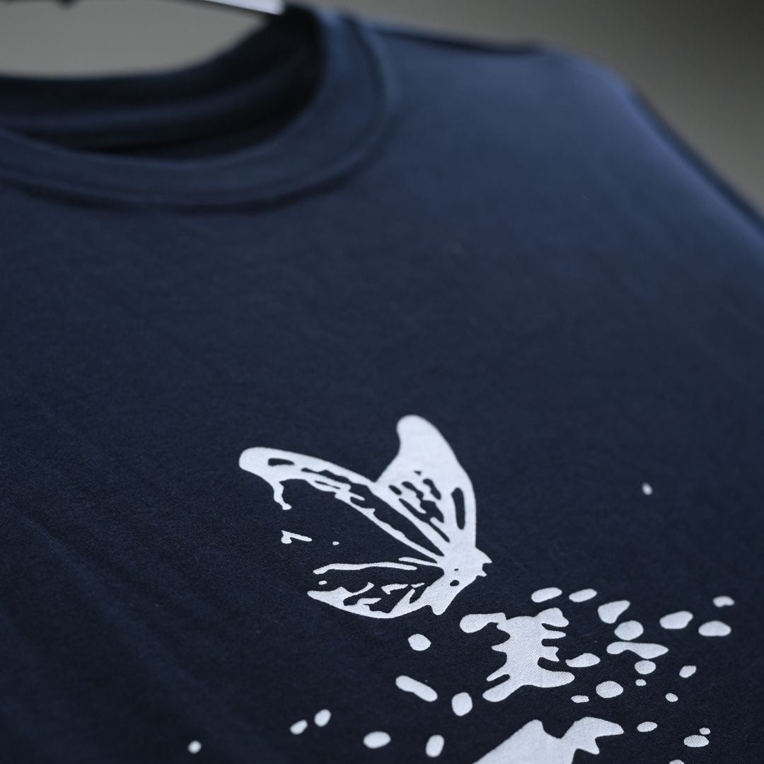 Splash Butterfly Graphic Oversized T-shirt