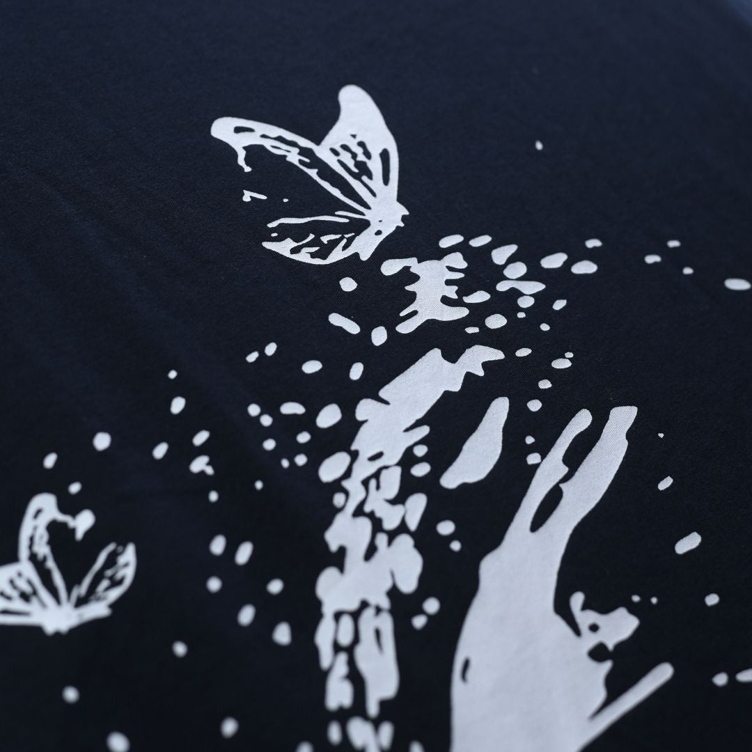 Splash Butterfly Graphic Oversized T-shirt