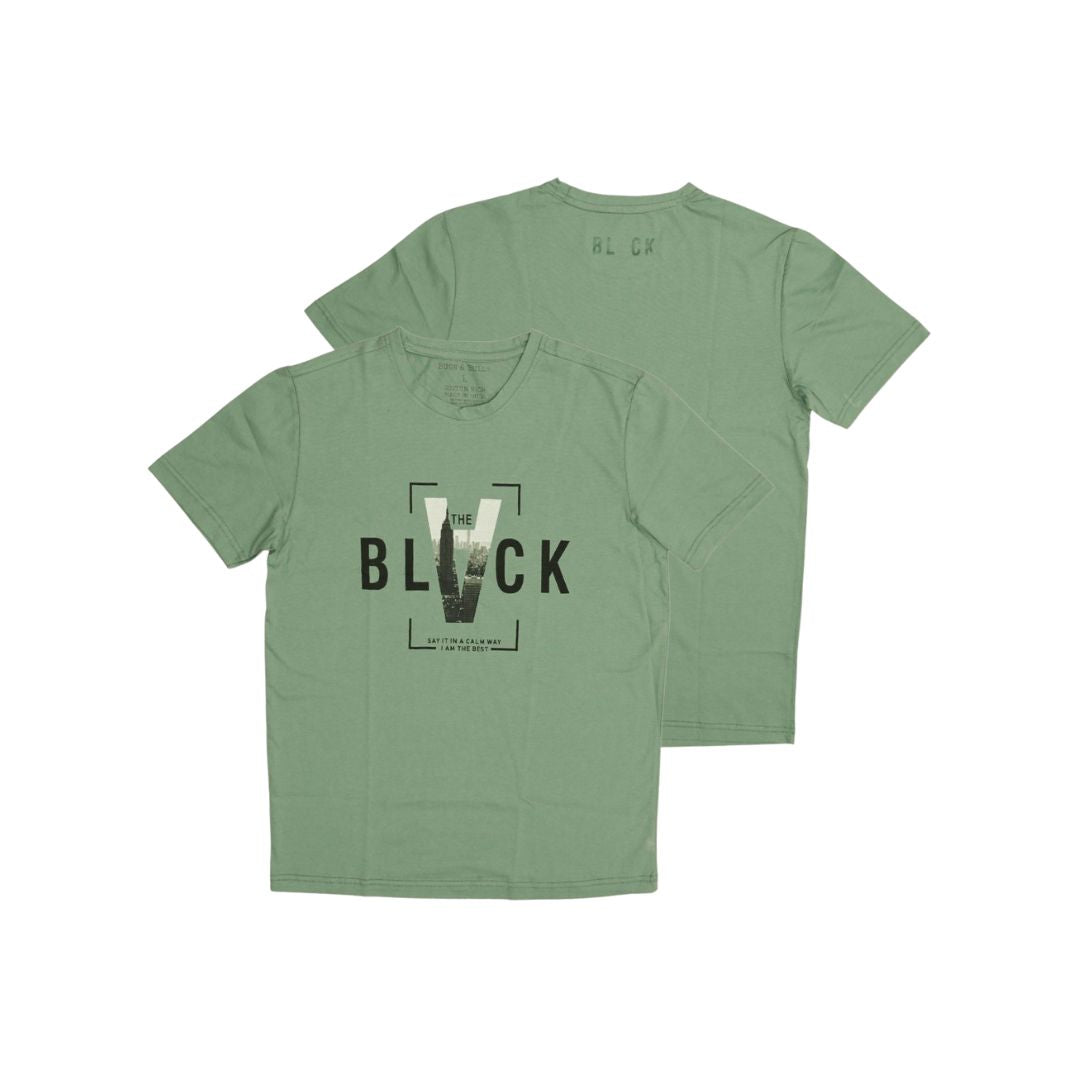 The BLVCK V Typography Graphic Printed T-shirt