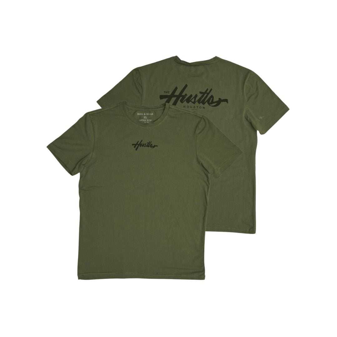The Hustle Houston Typography Graphic Printed T-shirt