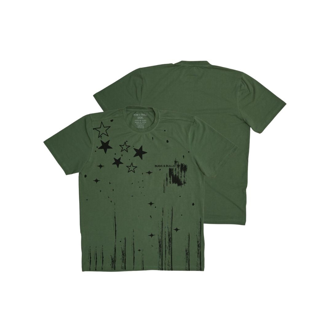 Starry Abstract Graphic Printed T-shirt