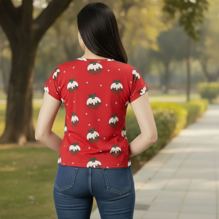 womens pudding print tee classic fit