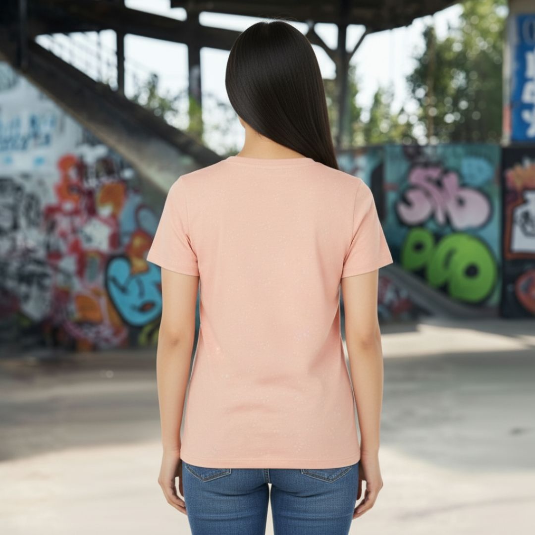 womens minimal dot print tee pastel