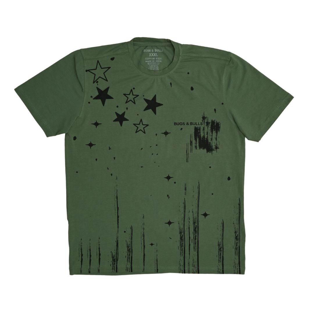 Starry Abstract Graphic Printed T-shirt