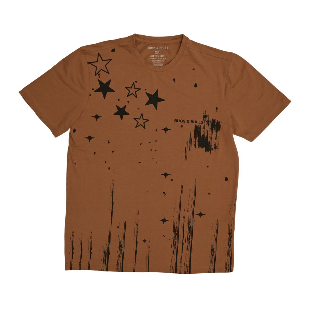 Starry Abstract Graphic Printed T-shirt