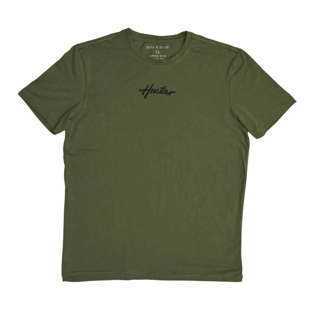 The Hustle Houston Typography Graphic Printed T-shirt