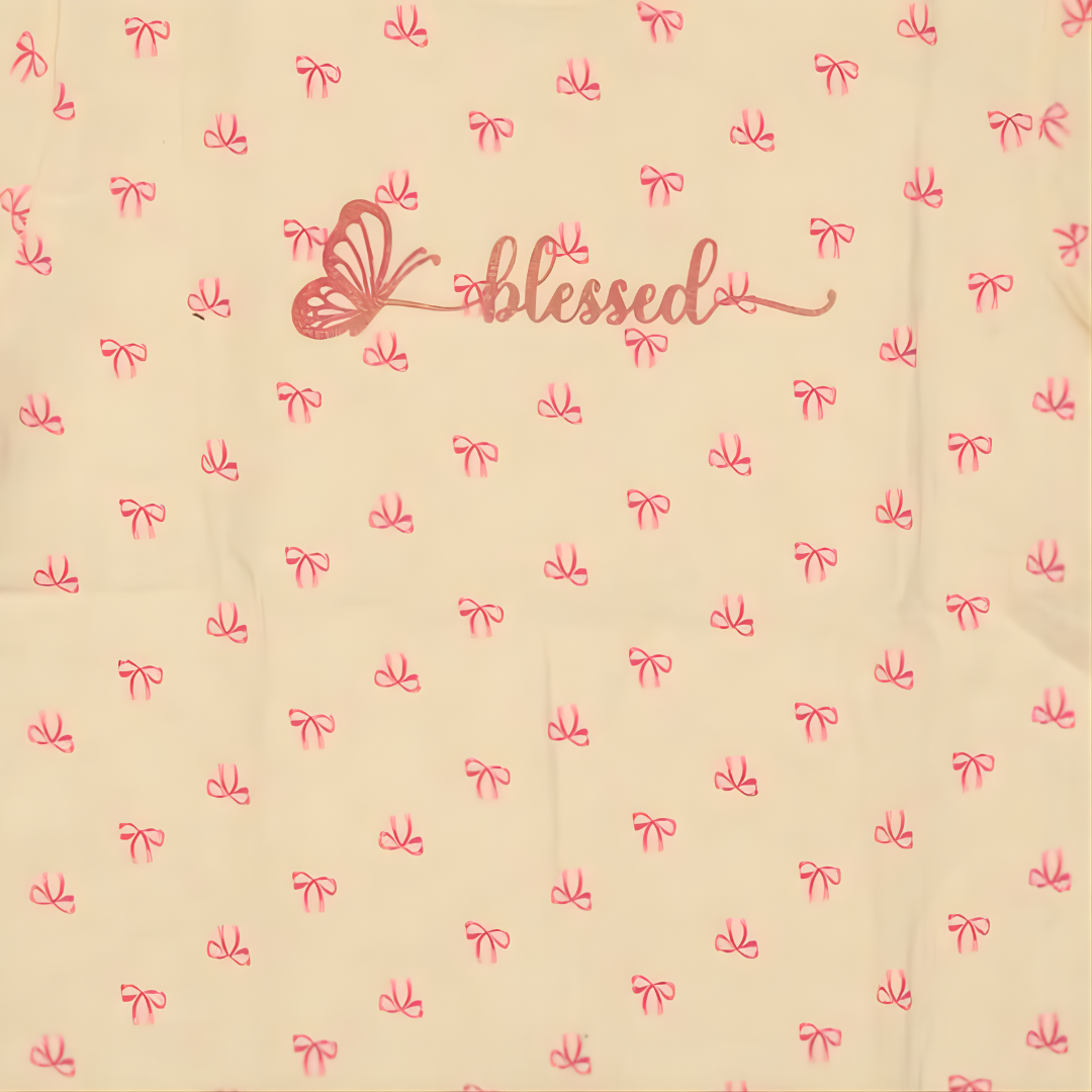 fashion clothes for women bow print t shirt