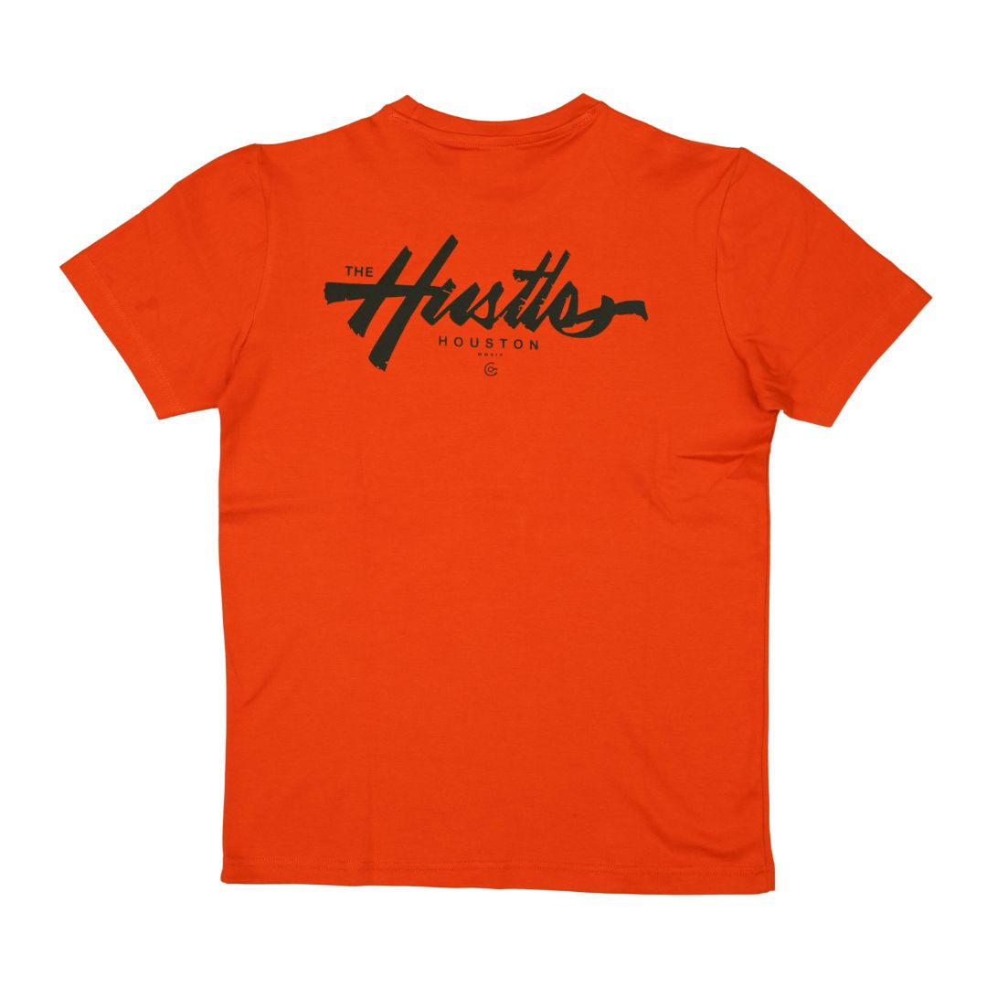 The Hustle Houston Typography Graphic Printed T-shirt