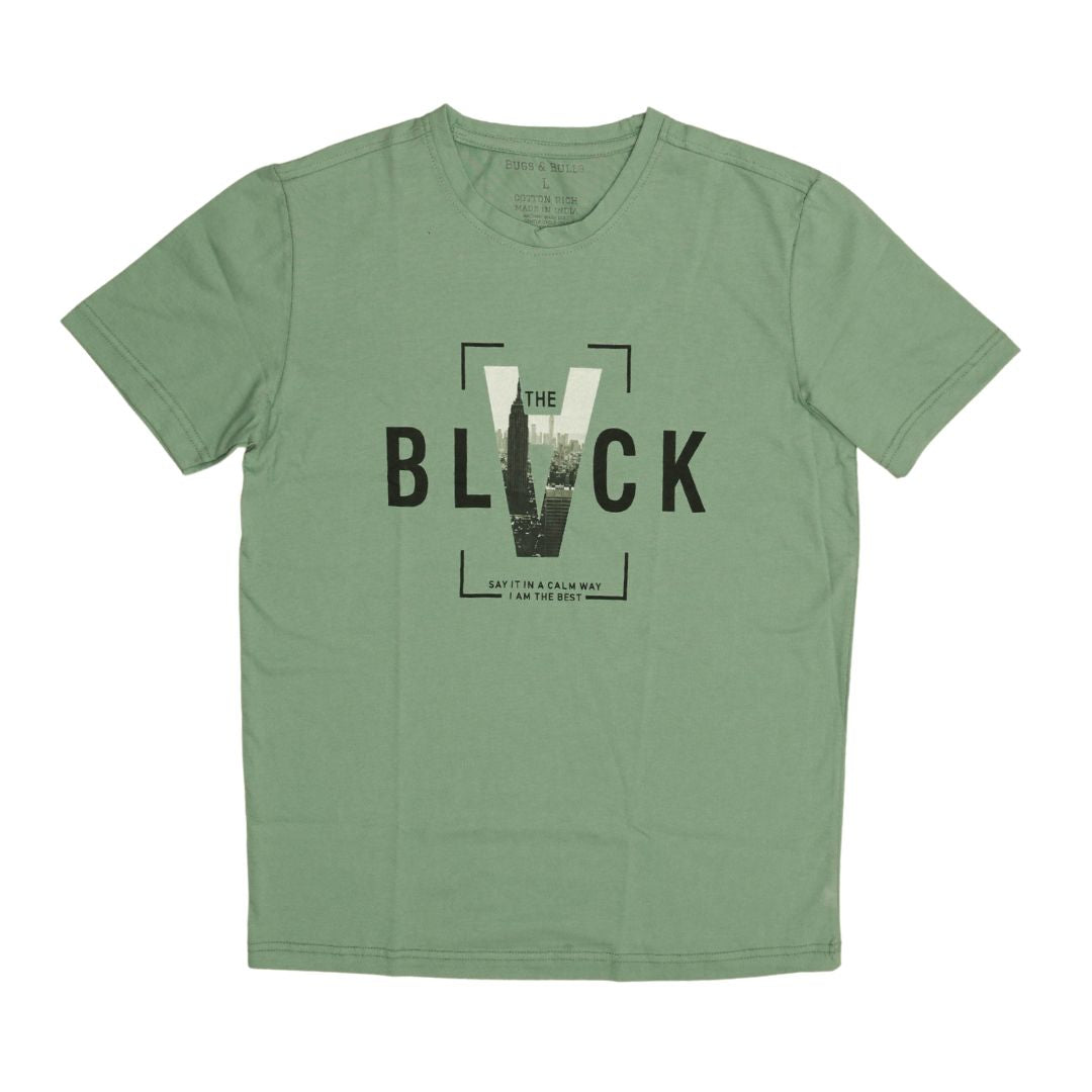 The BLVCK V Typography Graphic Printed T-shirt
