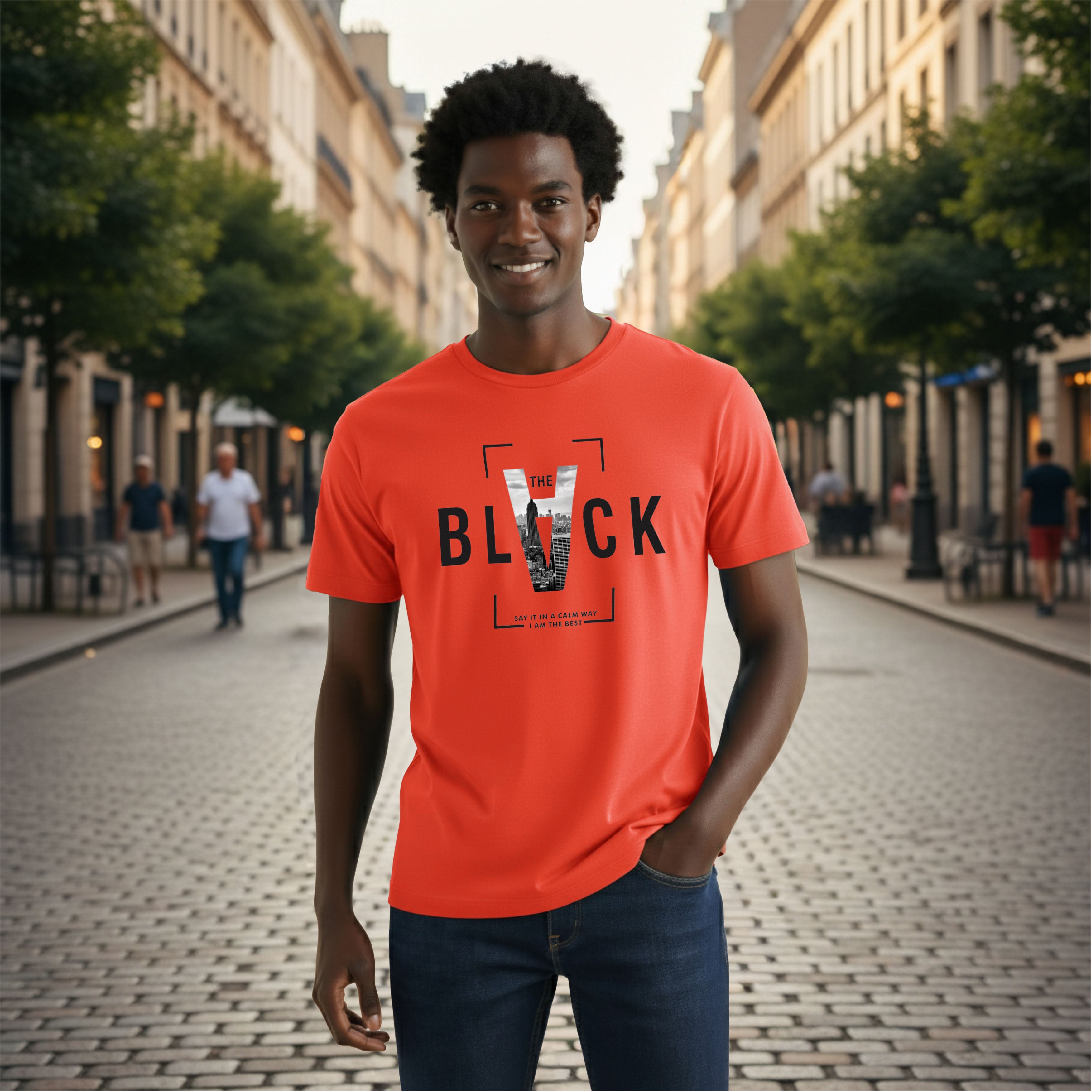 BLVCK V mens graphic t shirts typography