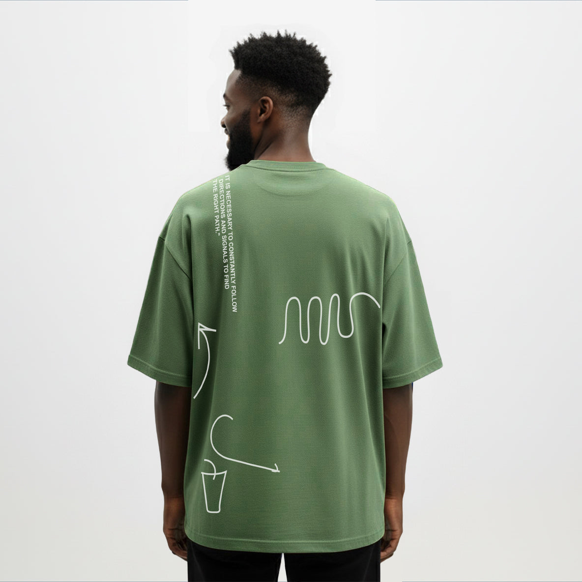 “Directions oversized mens graphic t shirts typography design”