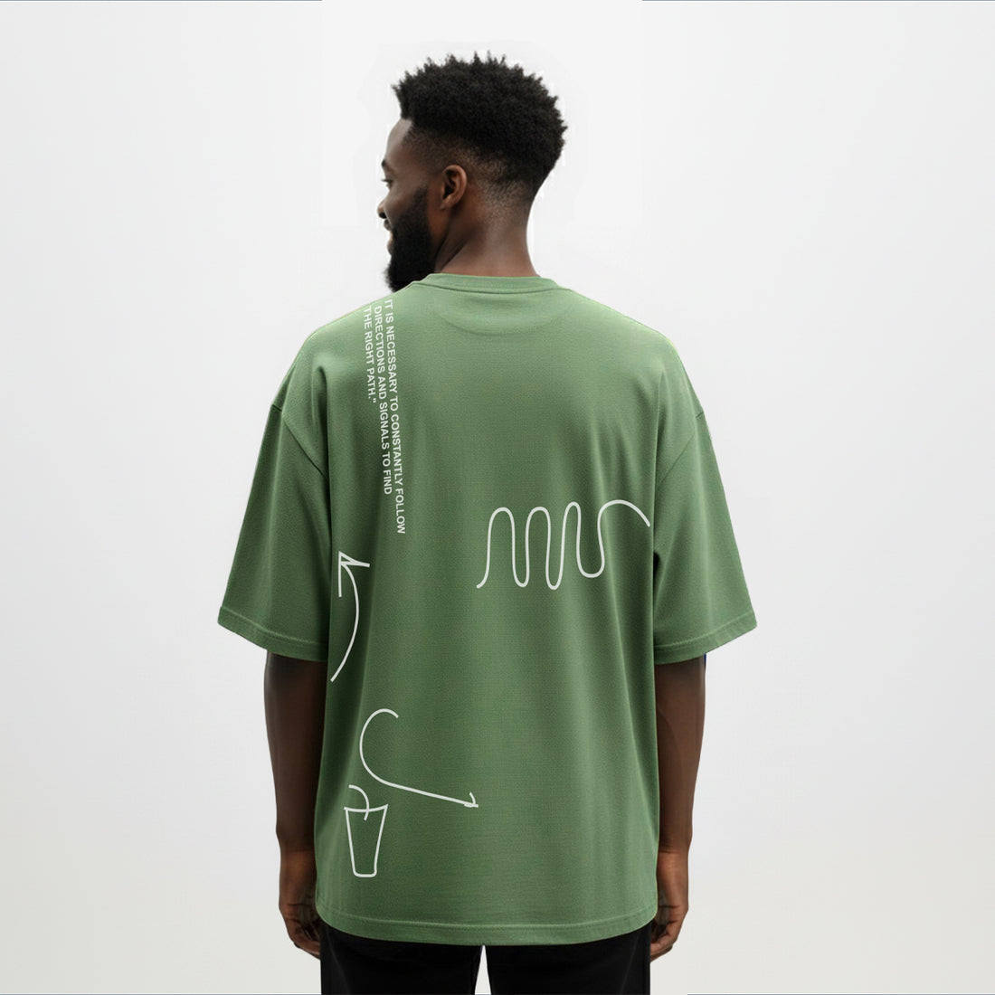 “Directions oversized mens graphic t shirts typography design”