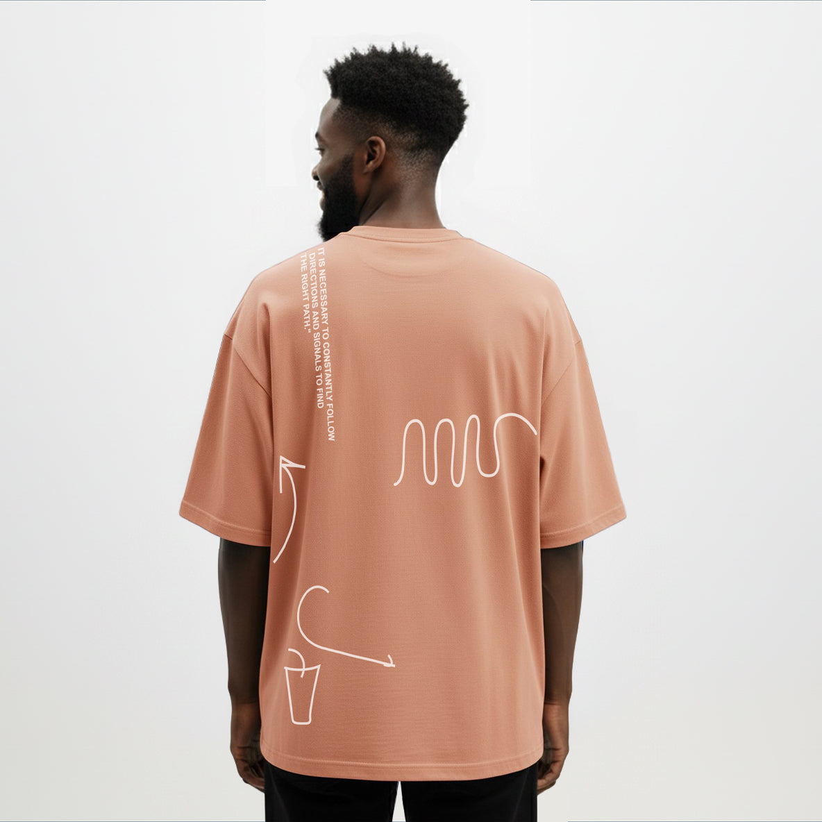 “trendy t shirts for men oversized typography”