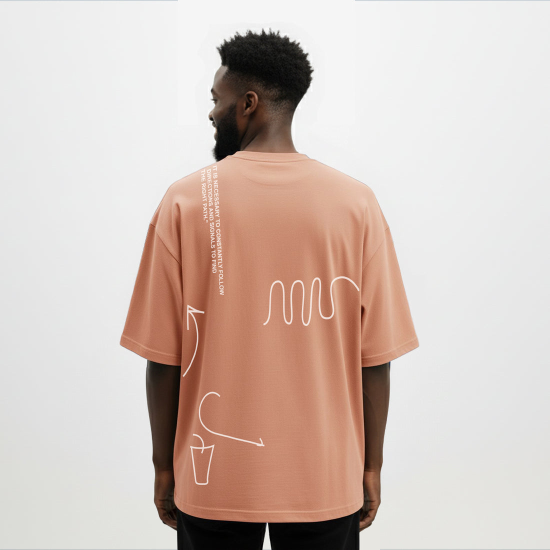 “trendy t shirts for men oversized typography”