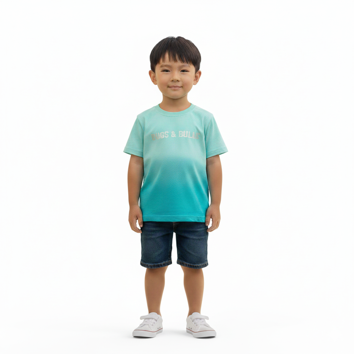 Kids’ Ombre Blue “Bugs & Bulls” T-shirt