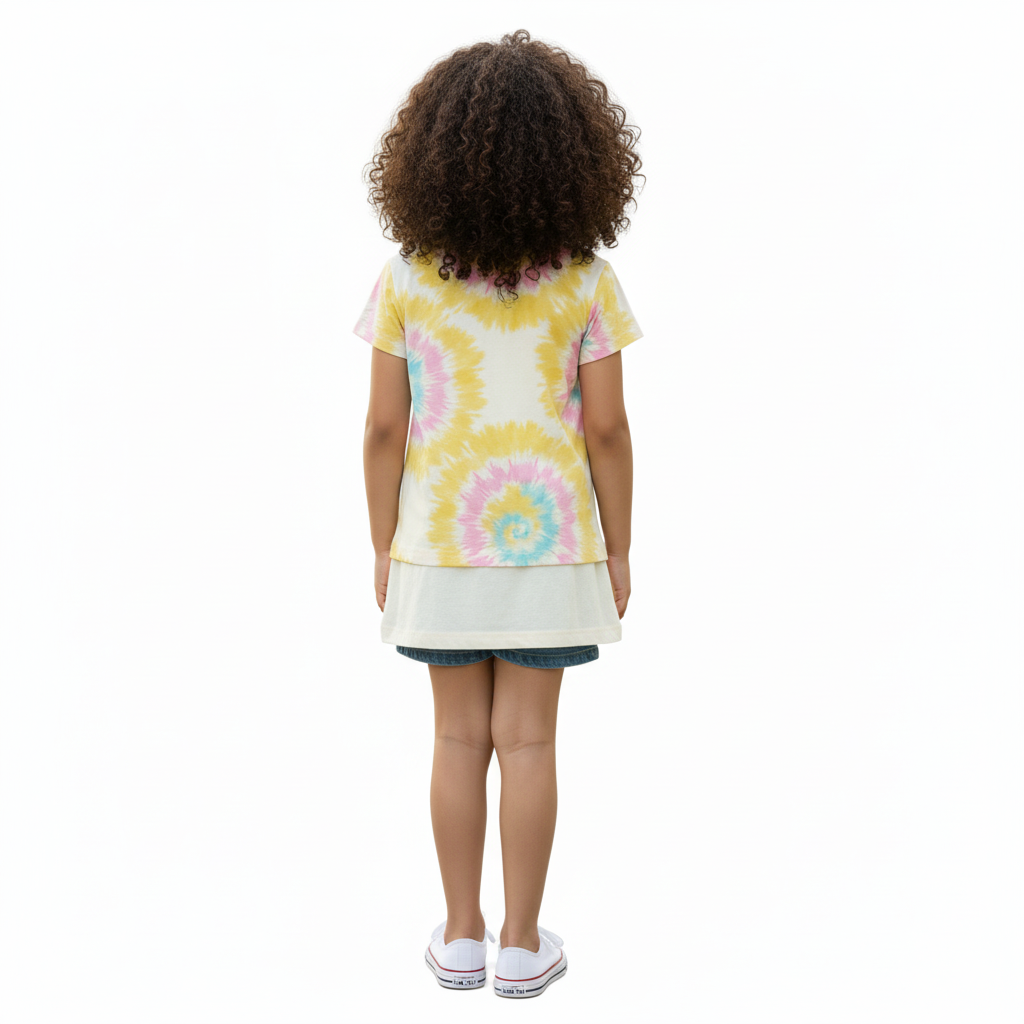 colorful tie dye kids clothes girls tee