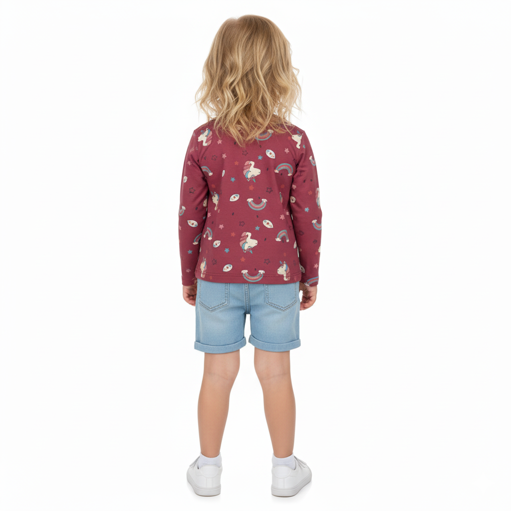 Unicorn & Rainbow Long Sleeve Kids’ T-shirt