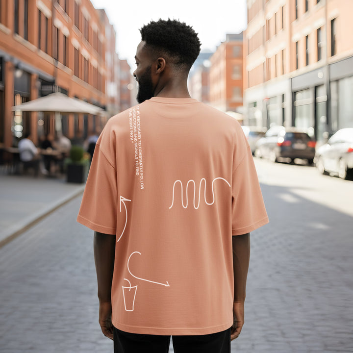 “printed t shirts for men minimal typography”