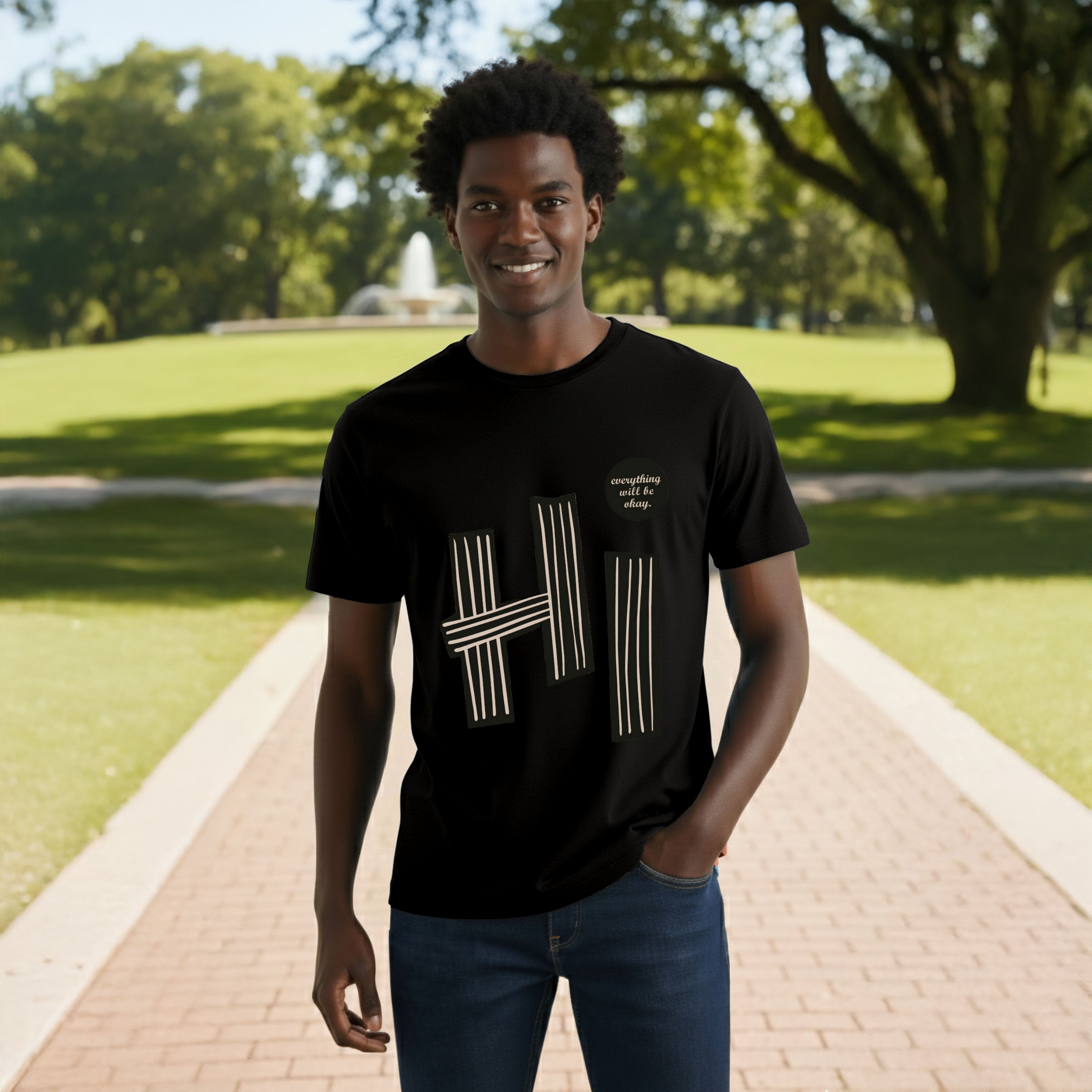 everything will be okay printed t shirts for men