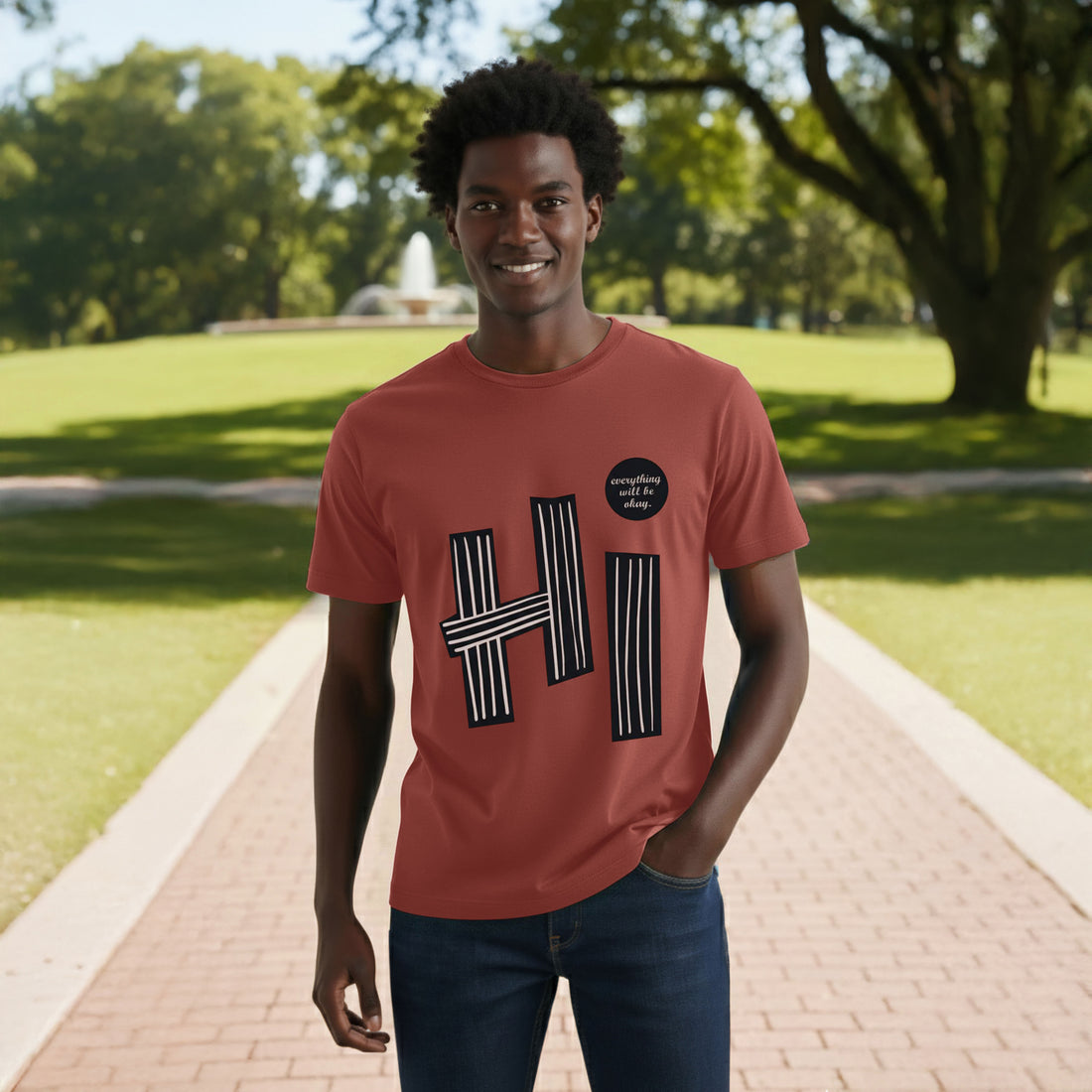 Everything Will Be Okay Graphic Printed Regular T-shirt