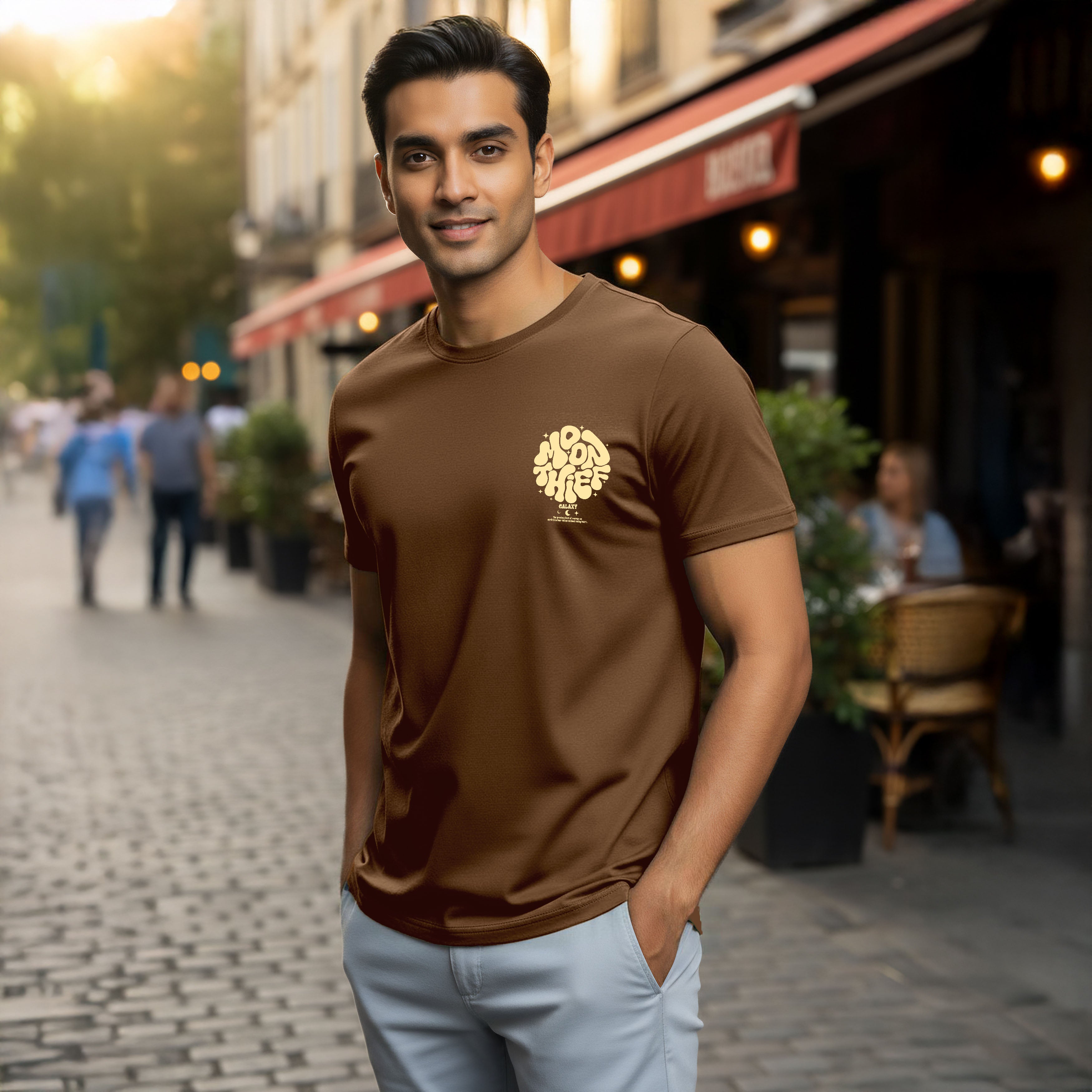 streetwear moon cool t shirts for men