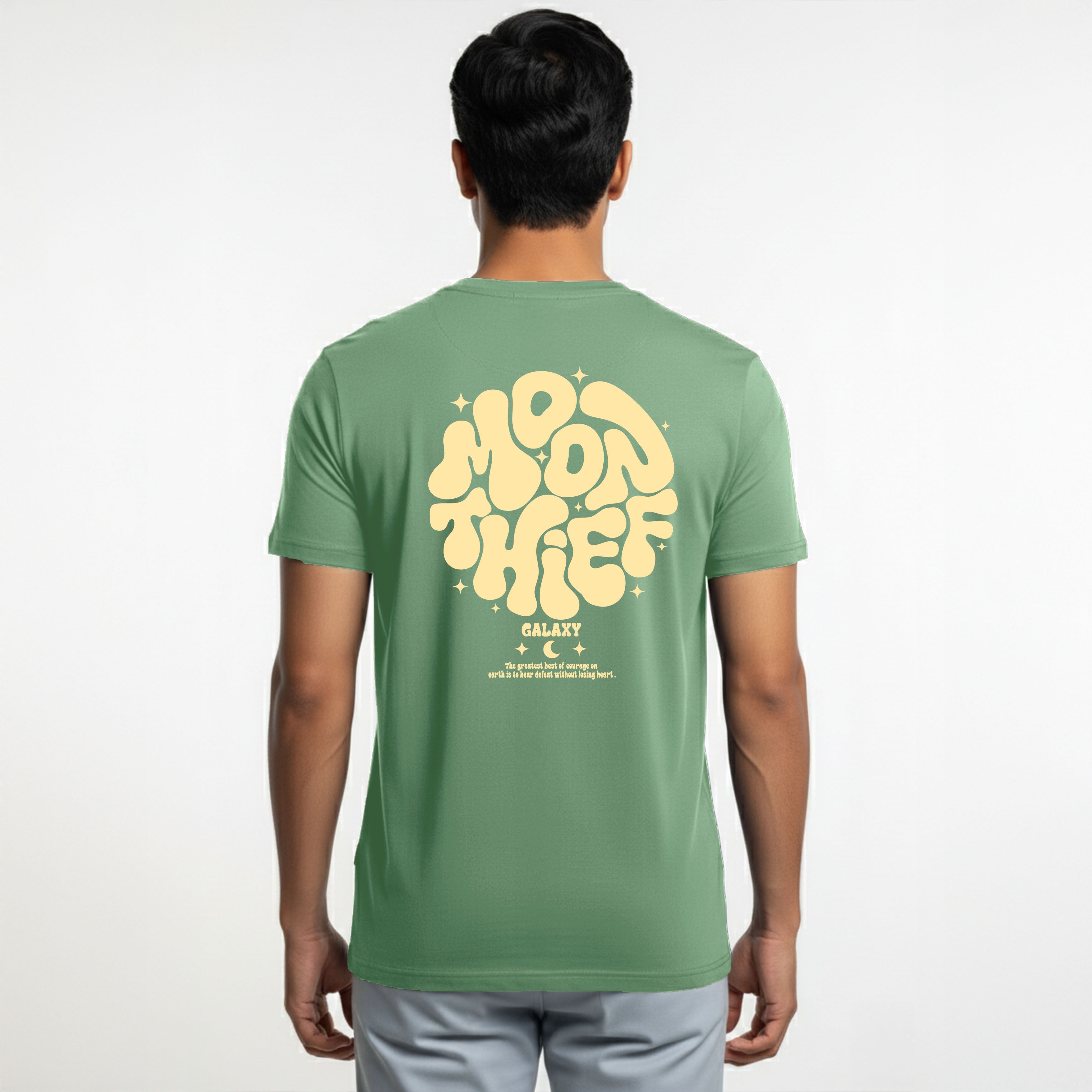 premium moon graphic t shirt for men