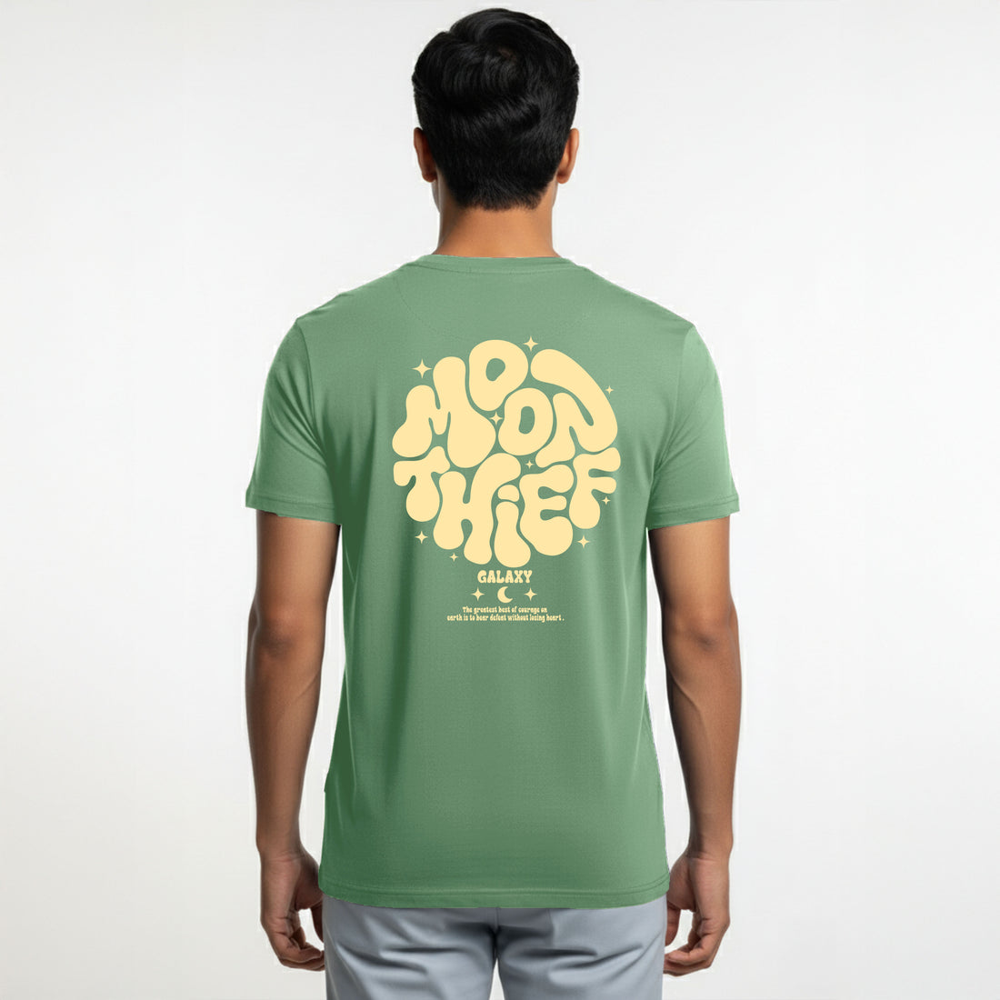 premium moon graphic t shirt for men