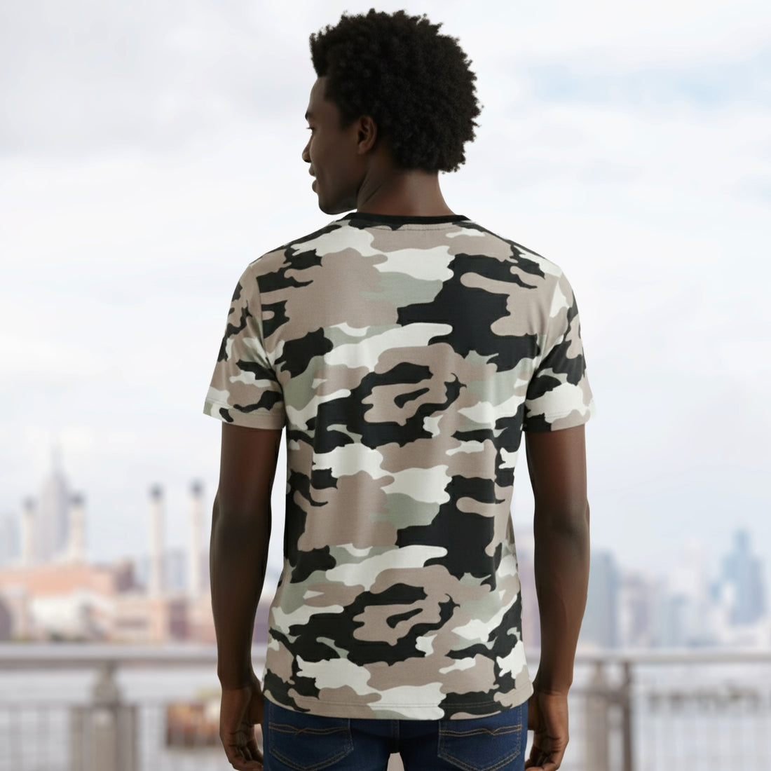 Never Give Up Typography Graphic Printed T-shirt