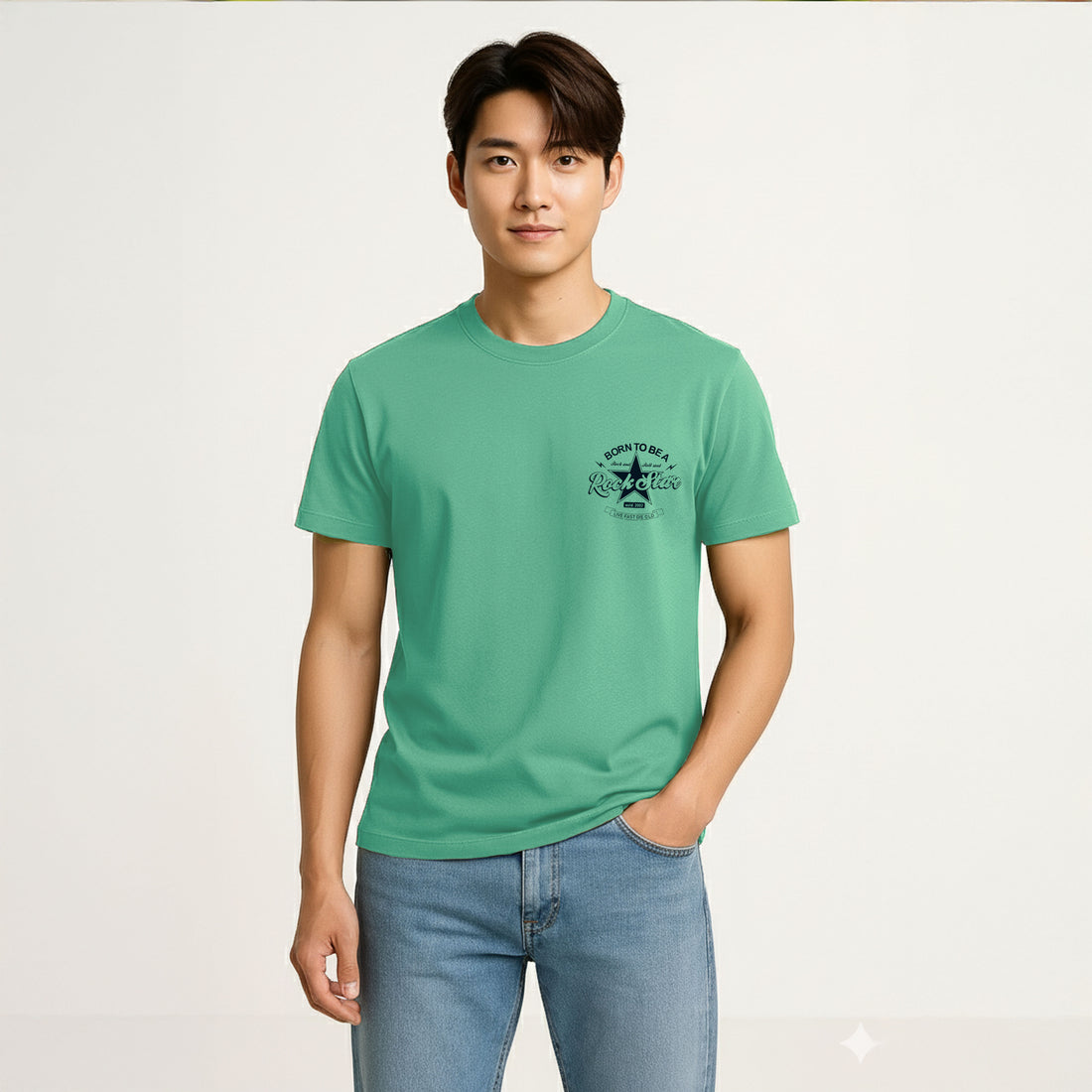 rock star streetwear printed t shirt