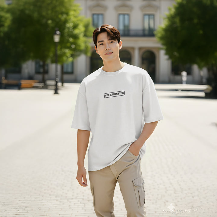 See A Monster Oversized T-shirt White
