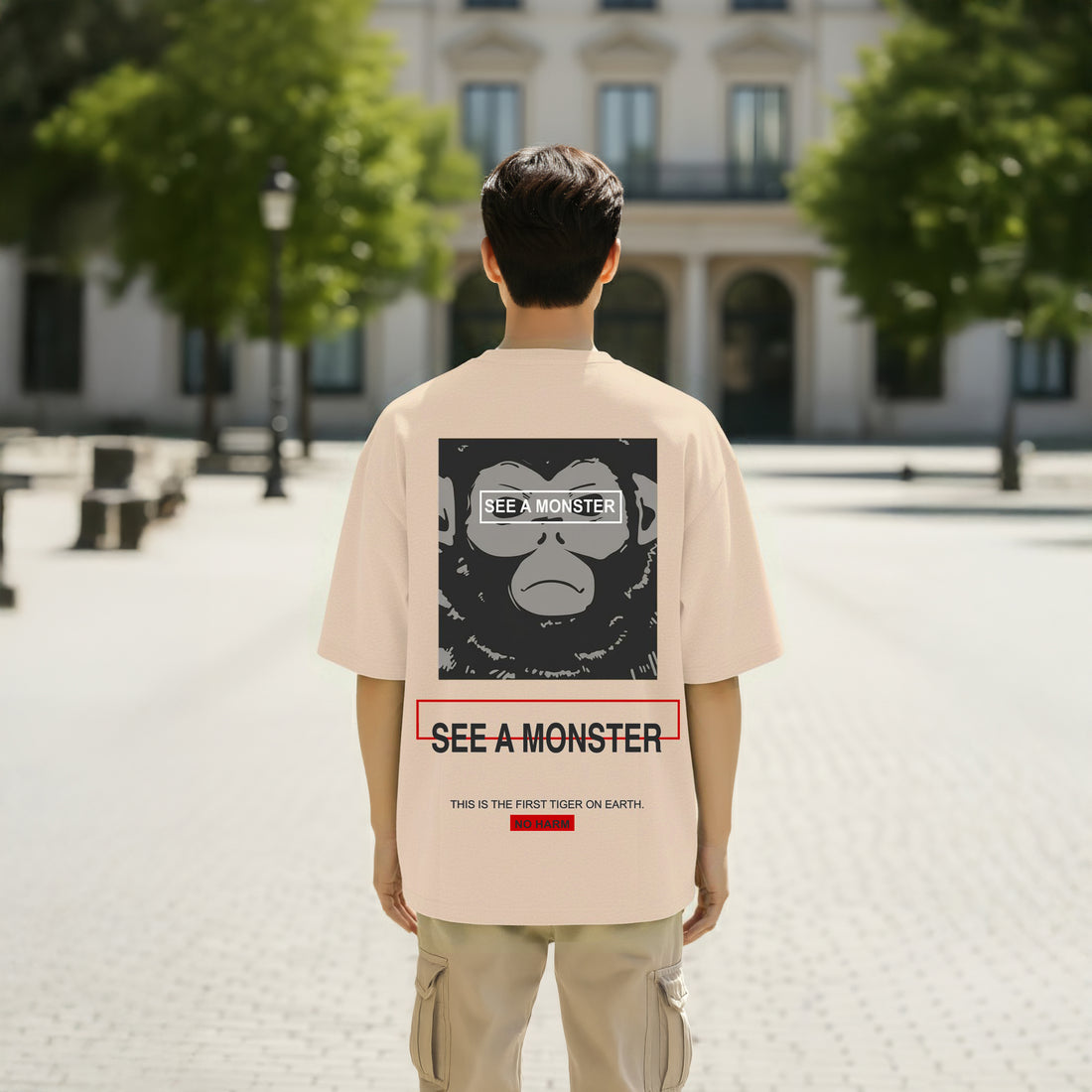 “bold monster printed t shirts for men”