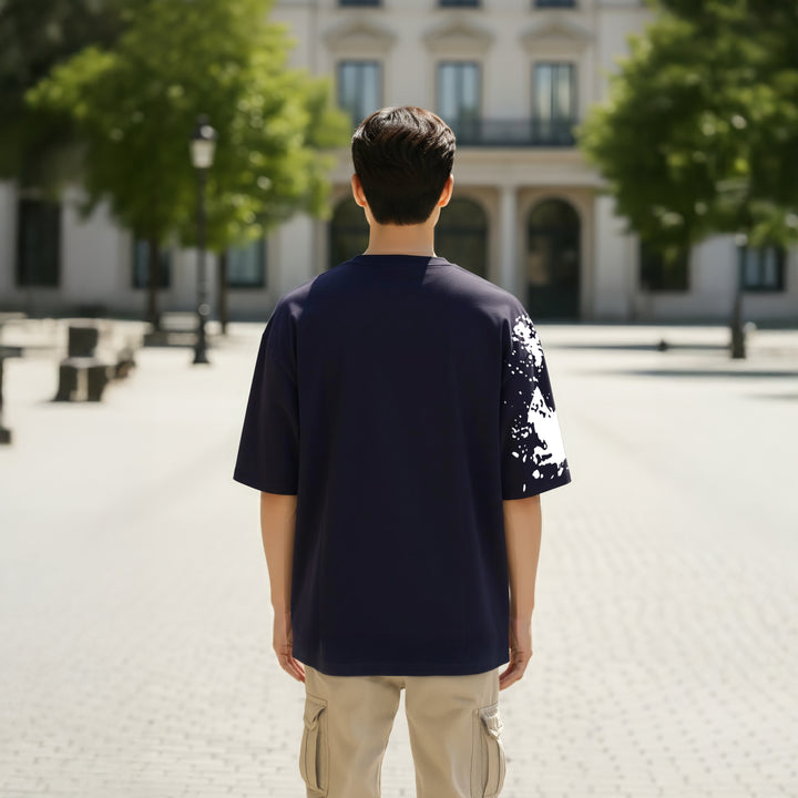 Splash Butterfly Graphic Oversized T-shirt