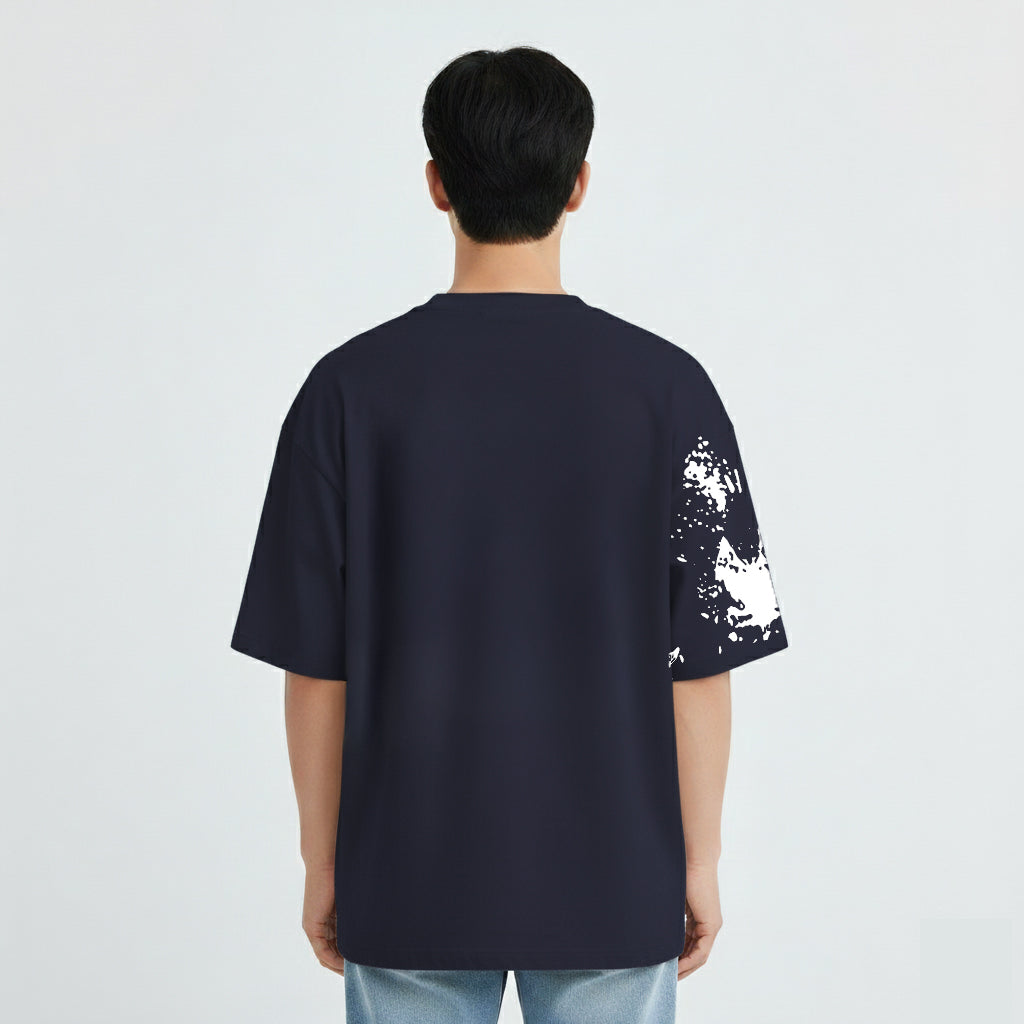 Splash Butterfly Graphic Oversized T-shirt