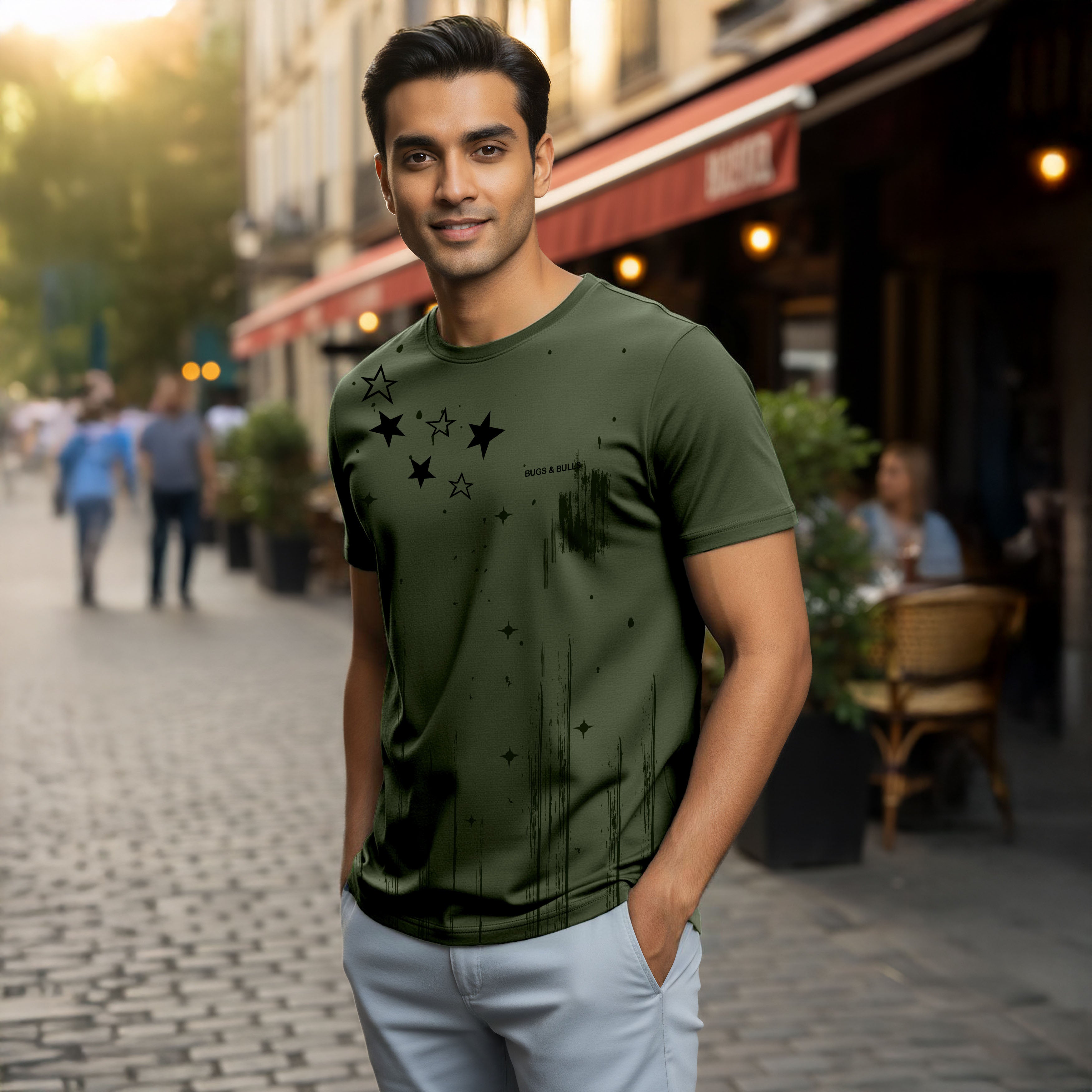 men’s graphic t shirts starry artwork