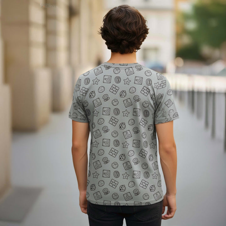 All-Over Graphic Print T-shirt