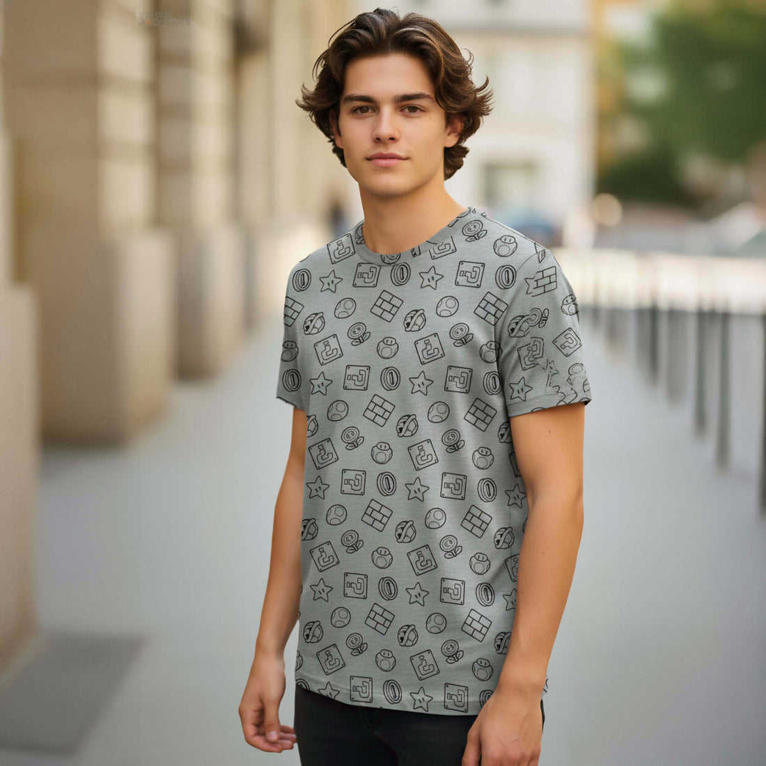 All-Over Graphic Print T-shirt