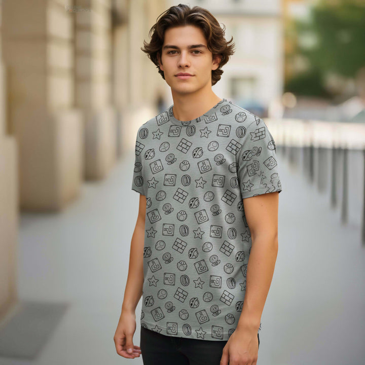 All-Over Graphic Print T-shirt