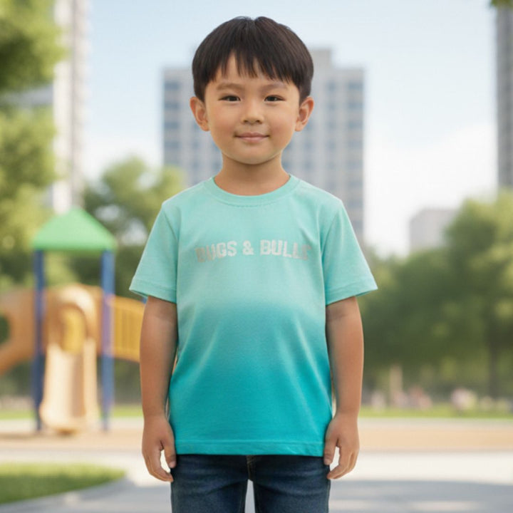 Kids’ Ombre Blue “Bugs & Bulls” T-shirt