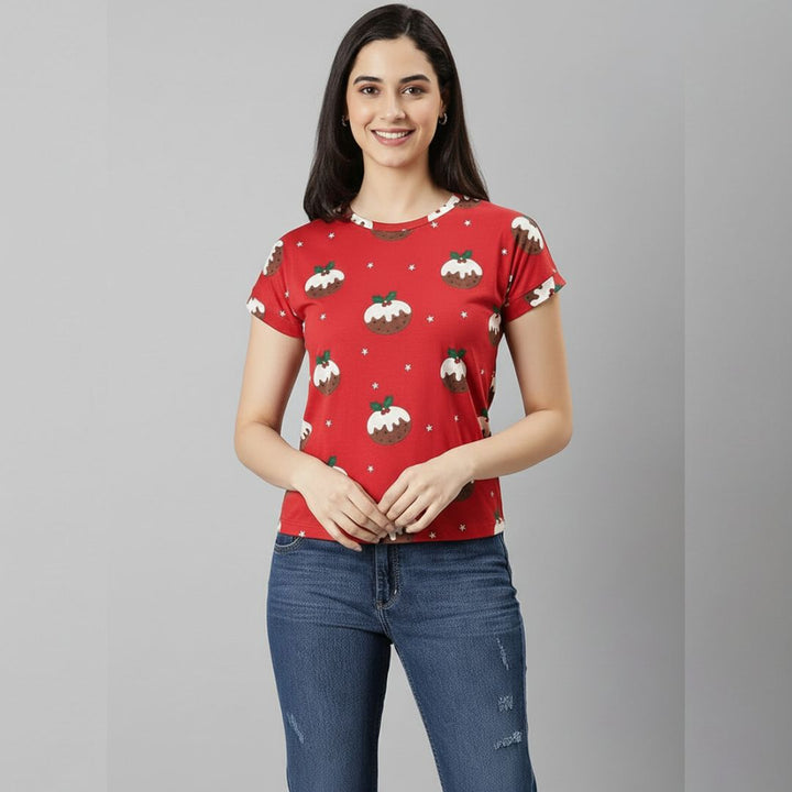 Holiday Pudding Print Women’s T-shirt