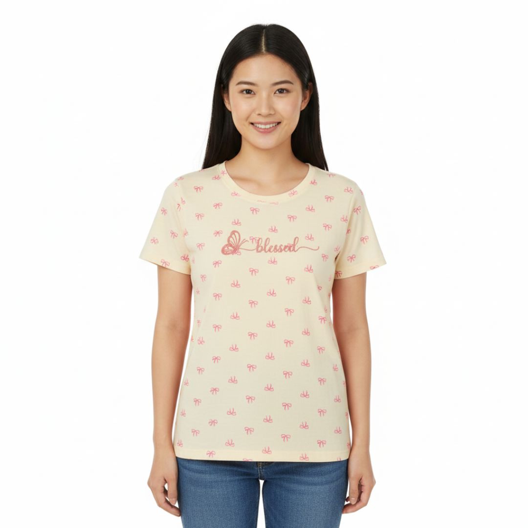 Blessed Bow Print Women’s T-shirt