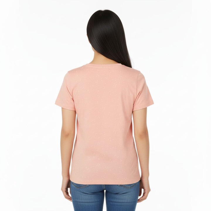Soft Blush Women’s Minimal Dot Print T-shirt
