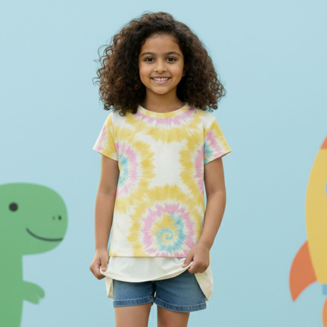 trendy kids fashion clothes tie dye girls